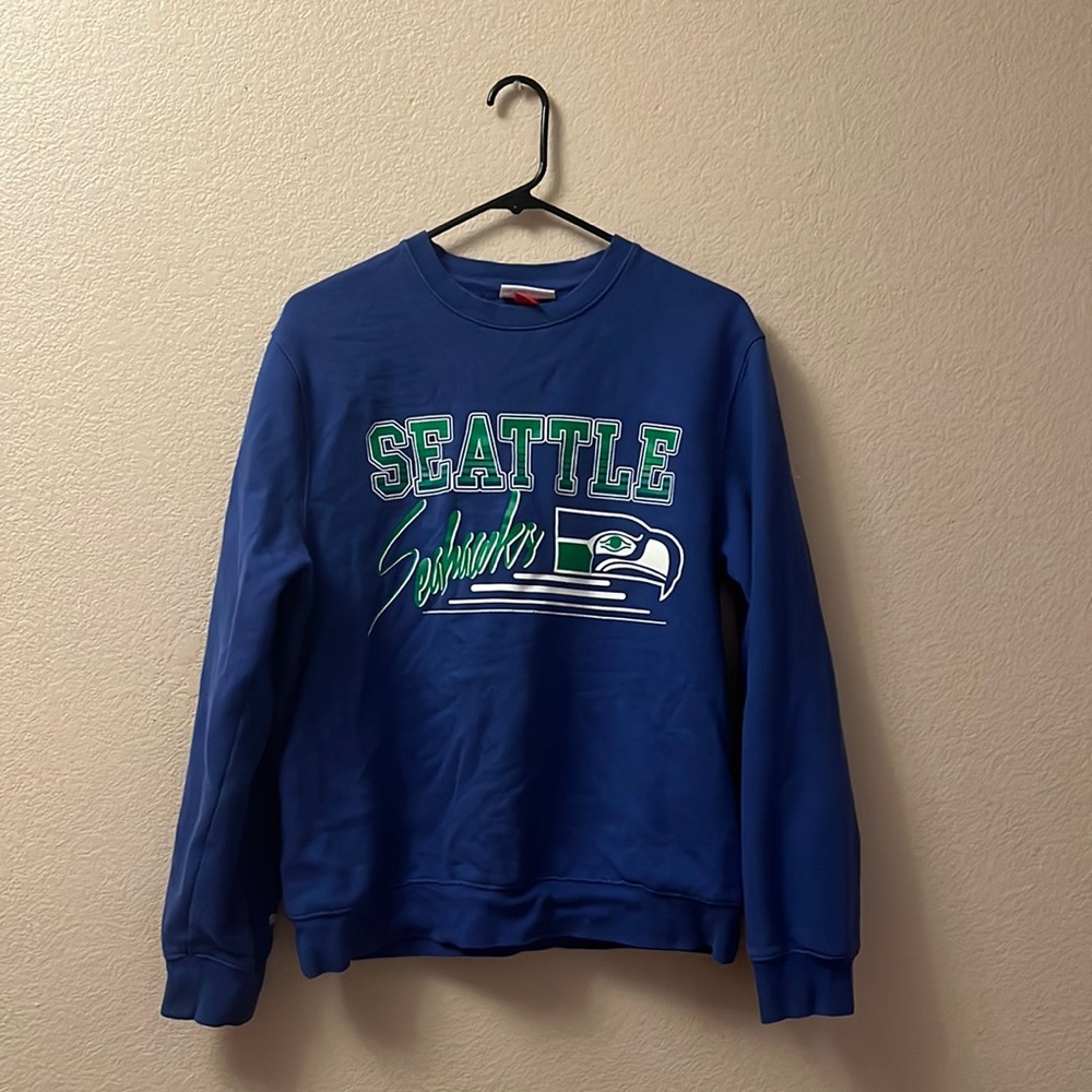 Mitchell & Ness Nostalgia&Co Seattle Seahawks Vintage Crewneck Size Medium